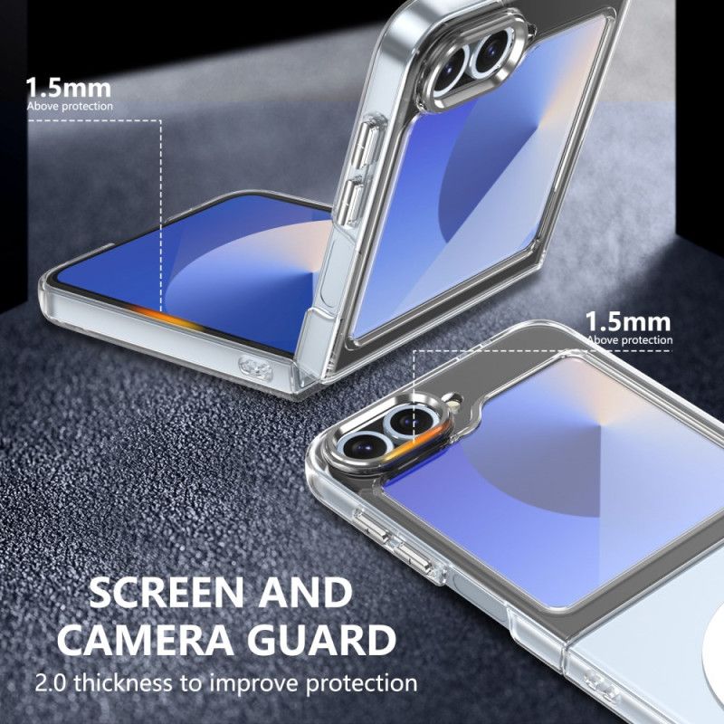 Cover Samsung Galaxy Z Flip 7 Fe Magsafe-kompatibel Gennemsigtig Med Skærmbeskytter