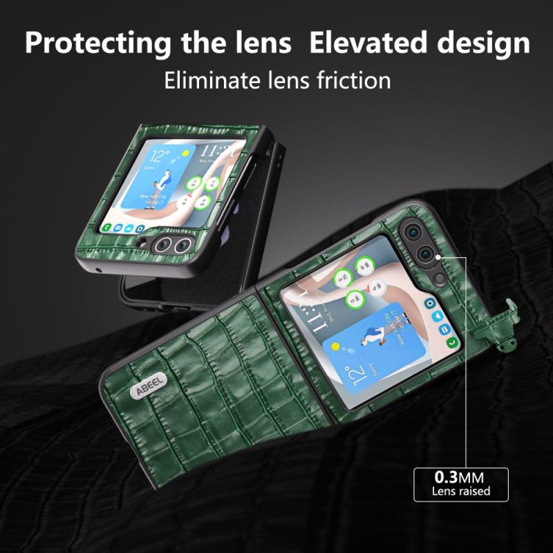 Cover Samsung Galaxy Z Flip 7 Fe Premium Krokodilletekstur