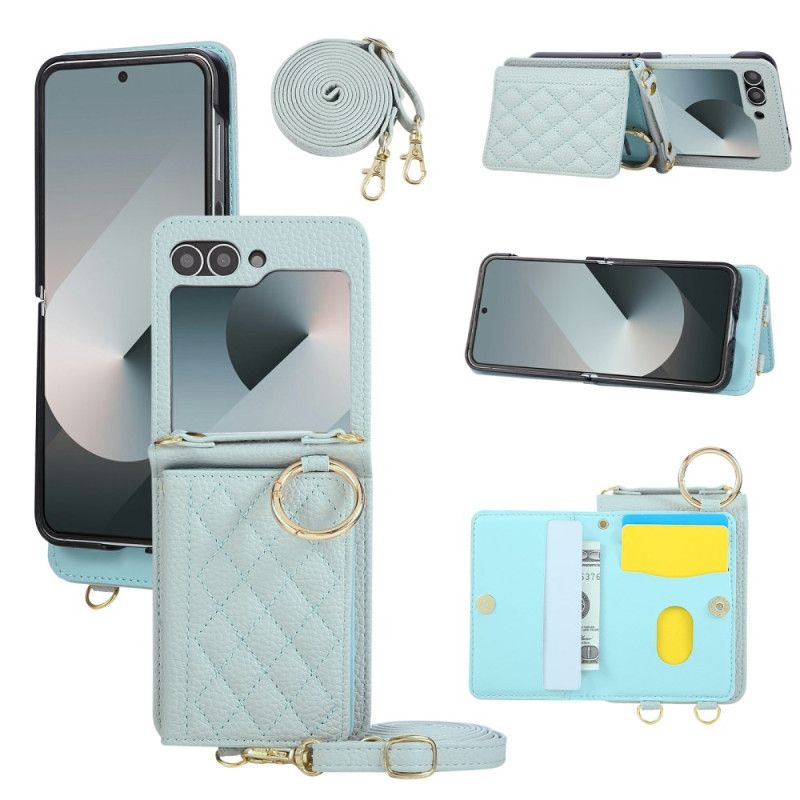 Cover Samsung Galaxy Z Flip 7 Fe Quiltet Med Skulderrem