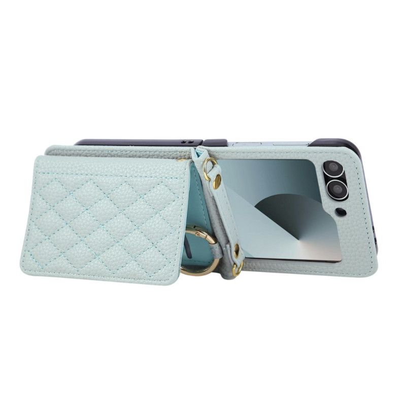 Cover Samsung Galaxy Z Flip 7 Fe Quiltet Med Skulderrem