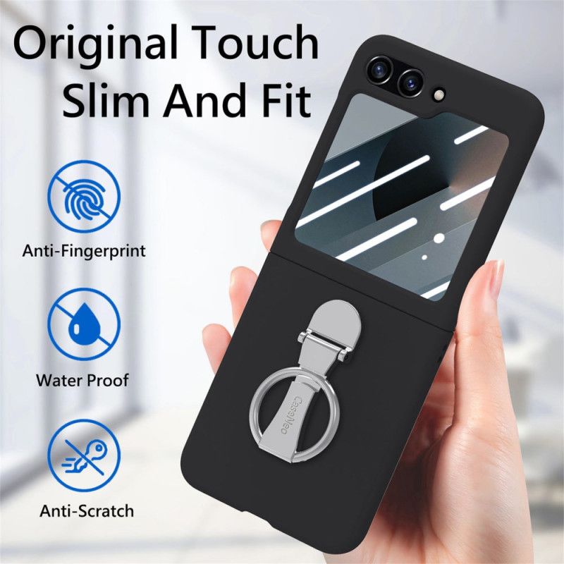 Cover Samsung Galaxy Z Flip 7 Fe Ringholder Og Skærmbeskytter På Bagsiden