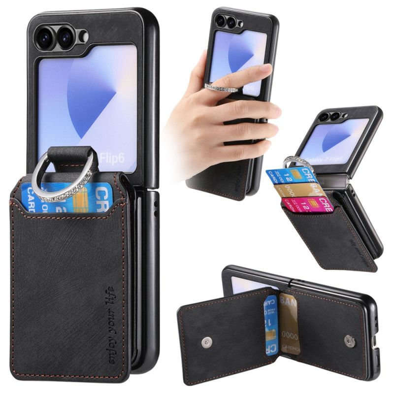 Cover Samsung Galaxy Z Flip 7 Fe Ruskindseffekt Med Kortholder