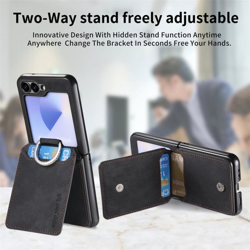 Cover Samsung Galaxy Z Flip 7 Fe Ruskindseffekt Med Kortholder