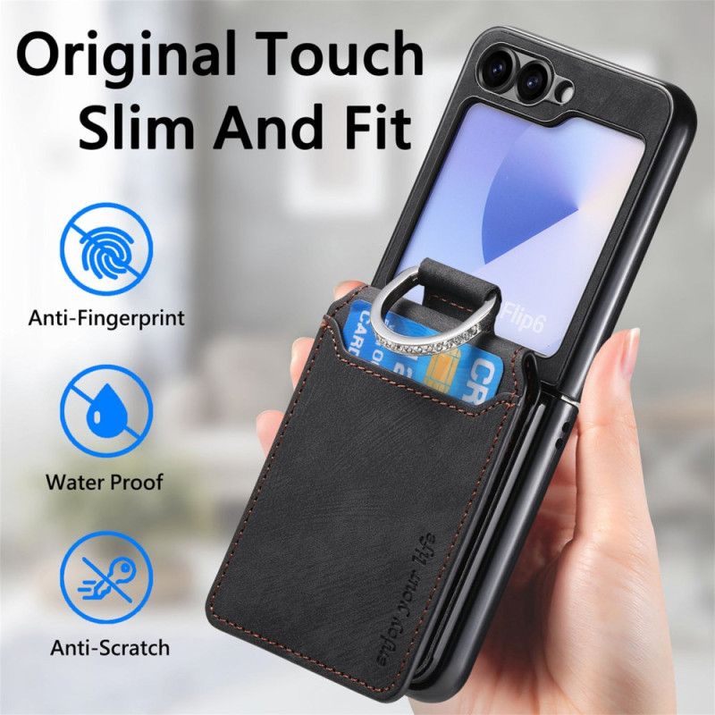 Cover Samsung Galaxy Z Flip 7 Fe Ruskindseffekt Med Kortholder