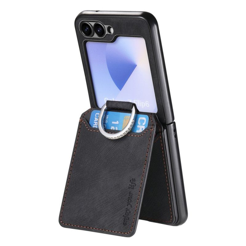 Cover Samsung Galaxy Z Flip 7 Fe Ruskindseffekt Med Kortholder