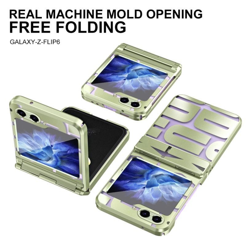 Cover Samsung Galaxy Z Flip 7 Fe Telefon Etui Bogstaver Med Hærdet Glasfilm