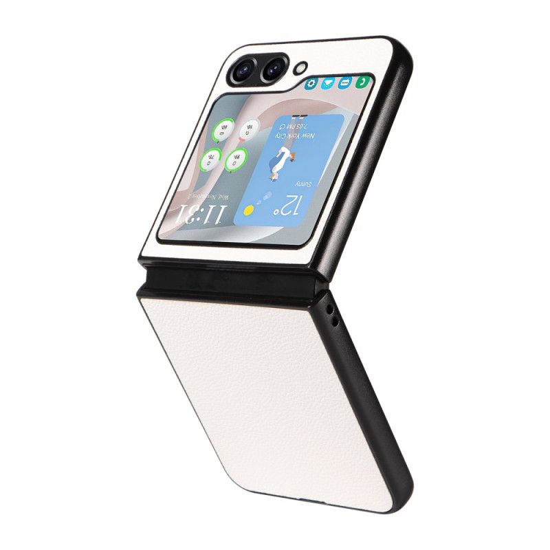 Cover Samsung Galaxy Z Flip 7 Fe Telefon Etui Diskret Læderstil
