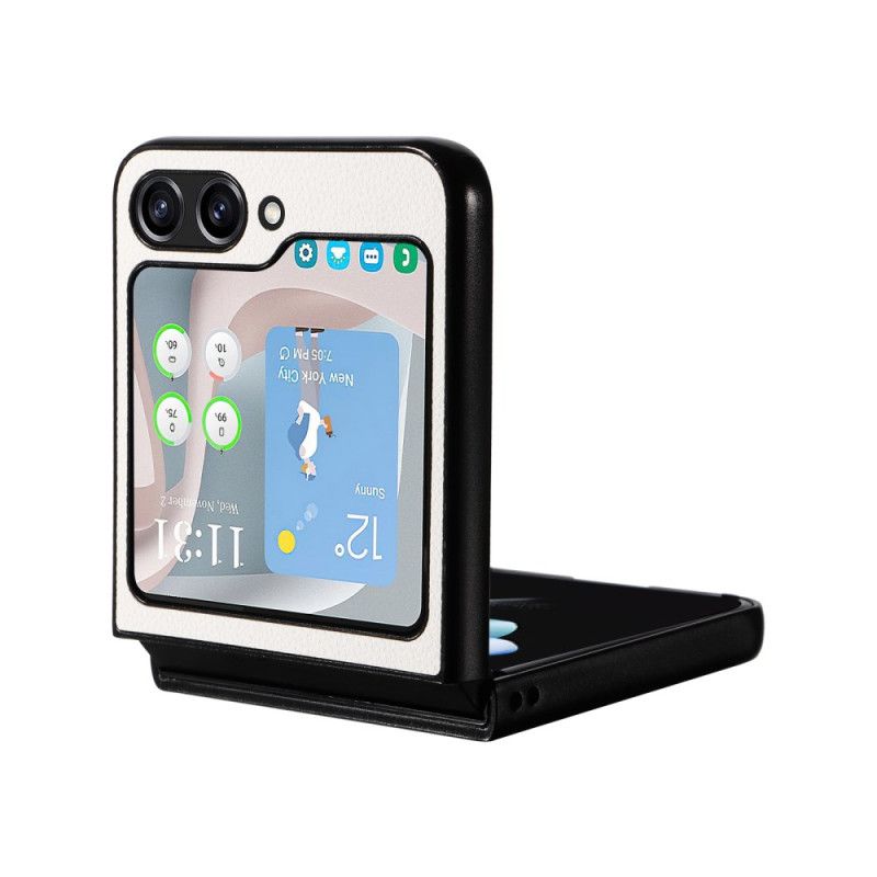 Cover Samsung Galaxy Z Flip 7 Fe Telefon Etui Diskret Læderstil