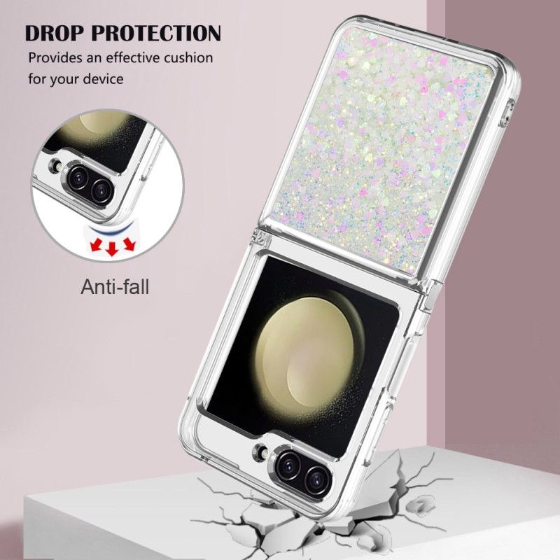 Cover Samsung Galaxy Z Flip 7 Fe Telefon Etui Glitter