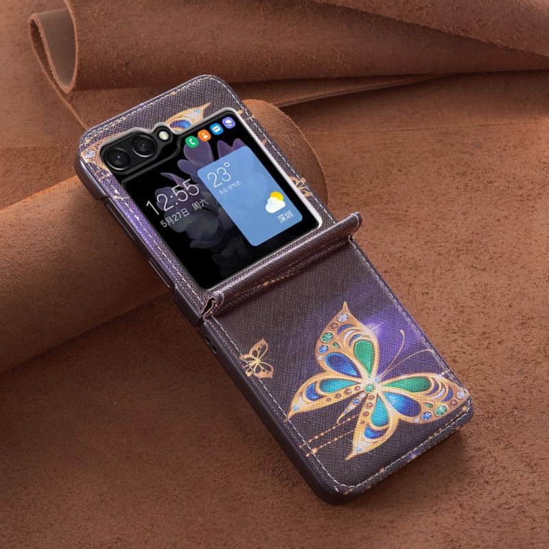 Cover Samsung Galaxy Z Flip 7 Fe Telefon Etui Juvelbesat Sommerfugl