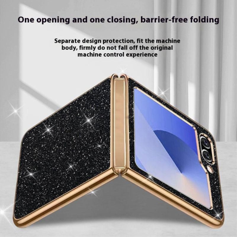 Cover Samsung Galaxy Z Flip 7 Fe Telefon Etui Klassisk Glitter
