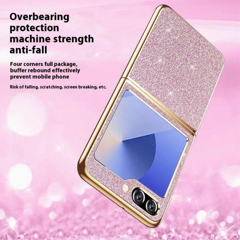 Cover Samsung Galaxy Z Flip 7 Fe Telefon Etui Klassisk Glitter