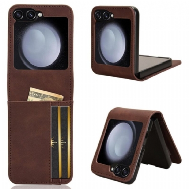 Cover Samsung Galaxy Z Flip 7 Fe Telefon Etui Kortholder I Læderstil