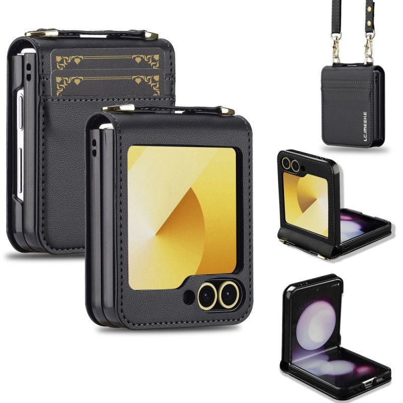 Cover Samsung Galaxy Z Flip 7 Fe Telefon Etui Kortholder Og Lang Rem