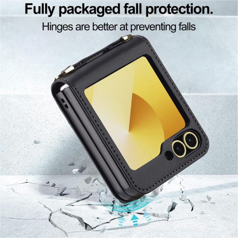 Cover Samsung Galaxy Z Flip 7 Fe Telefon Etui Kortholder Og Lang Rem