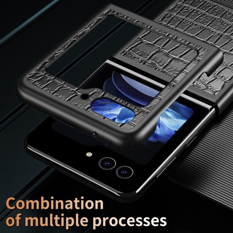 Cover Samsung Galaxy Z Flip 7 Fe Telefon Etui Krokodilletekstur