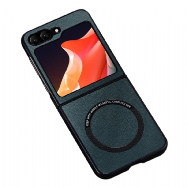 Cover Samsung Galaxy Z Flip 7 Fe Telefon Etui Lædereffekt Magsafe-kompatibel