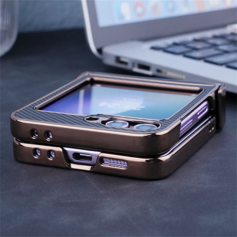 Cover Samsung Galaxy Z Flip 7 Fe Telefon Etui Magnetisk Kulfibertekstur