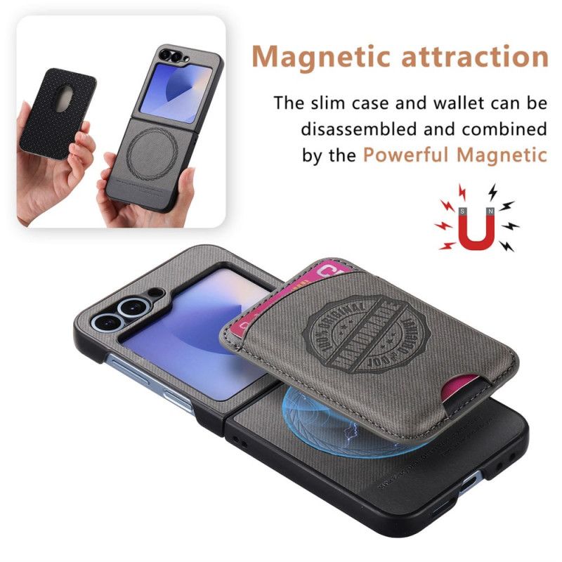 Cover Samsung Galaxy Z Flip 7 Fe Telefon Etui Magsafe-kompatibel Aftagelig Kortholder