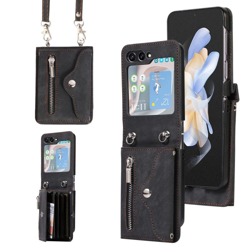 Cover Samsung Galaxy Z Flip 7 Fe Telefon Etui Pung Og Skulderrem