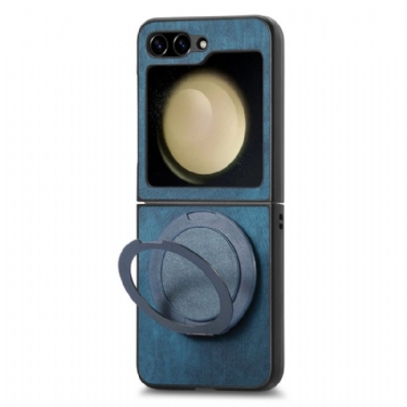 Cover Samsung Galaxy Z Flip 7 Fe Telefon Etui Ruskindseffekt Med Roterende Stativ