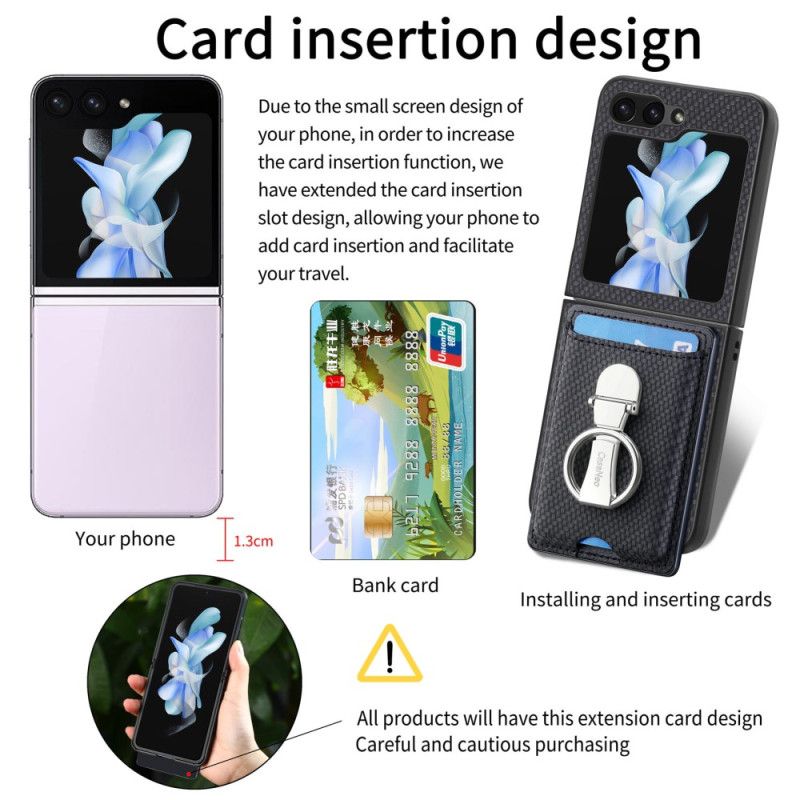 Cover Samsung Galaxy Z Flip 7 Fe Telefon Etui Sammenklappelig Stativ Og Kortholder