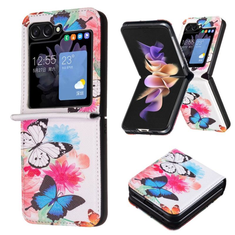 Cover Samsung Galaxy Z Flip 7 Fe Telefon Etui To Sommerfugle