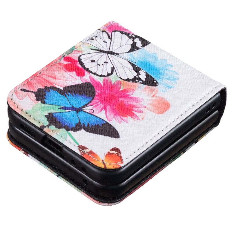 Cover Samsung Galaxy Z Flip 7 Fe Telefon Etui To Sommerfugle