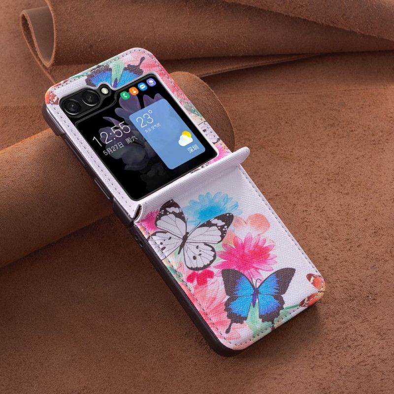 Cover Samsung Galaxy Z Flip 7 Fe Telefon Etui To Sommerfugle