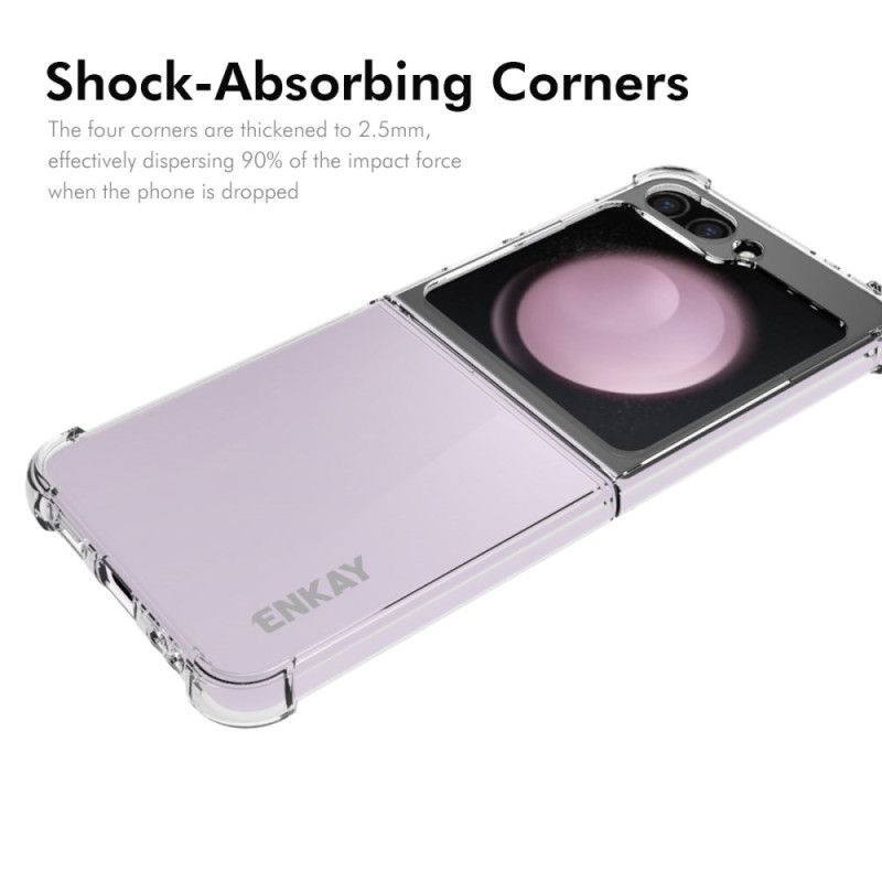 Cover Samsung Galaxy Z Flip 7 Fe Transparente Forstærkede Hjørner Enkay