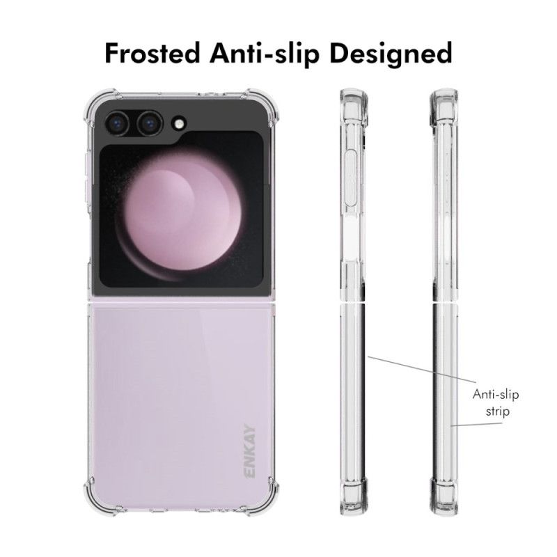 Cover Samsung Galaxy Z Flip 7 Fe Transparente Forstærkede Hjørner Enkay