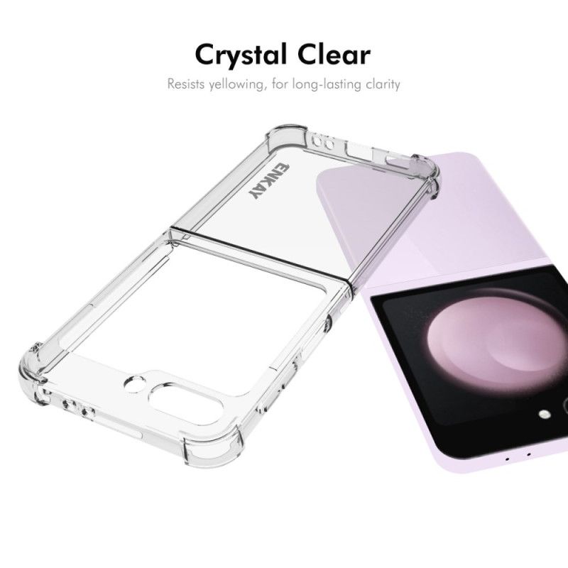 Cover Samsung Galaxy Z Flip 7 Fe Transparente Forstærkede Hjørner Enkay