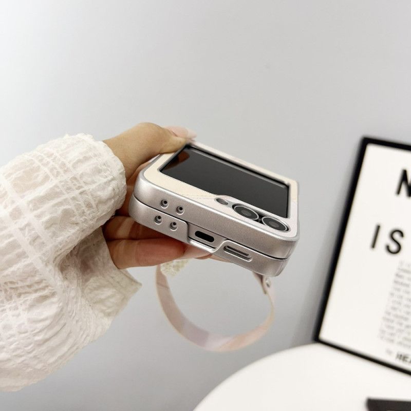 Cover Til Samsung Galaxy Z Flip 7 Fe Diamantmønster Med Rem