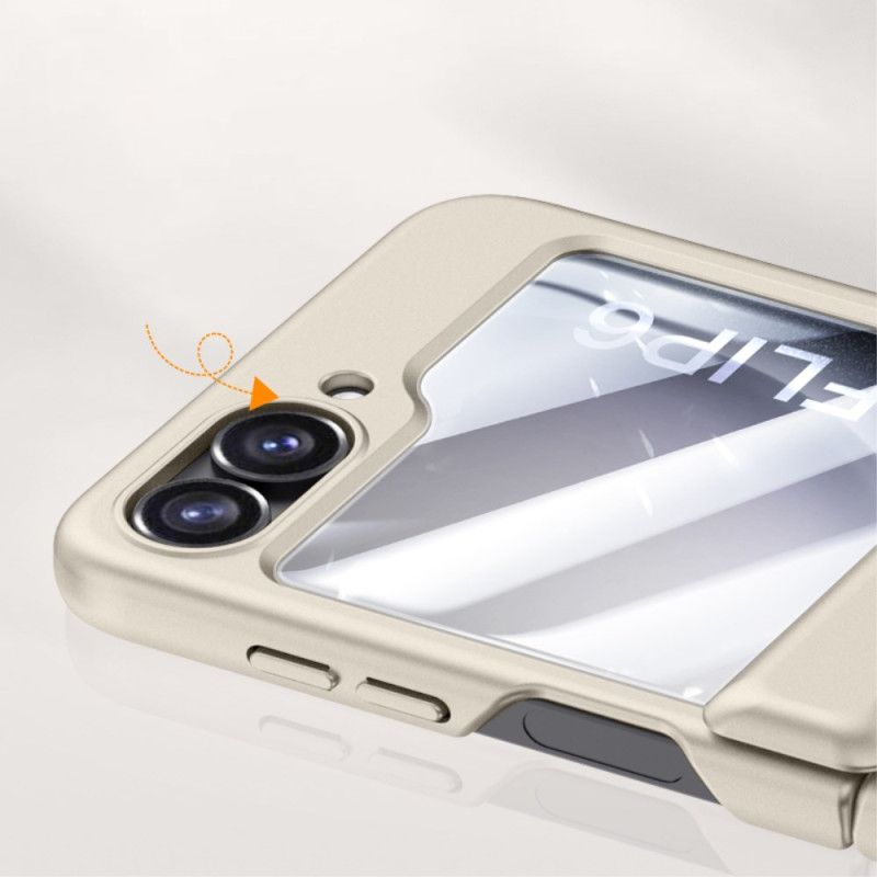 Cover Til Samsung Galaxy Z Flip 7 Fe Hærdet Glashængselbeskytter Og Skærmbeskytter På Bagsiden