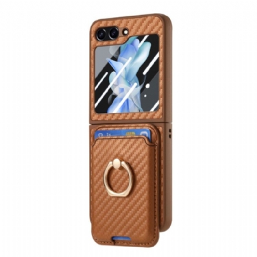 Cover Til Samsung Galaxy Z Flip 7 Fe Kortholder I Kulfiber