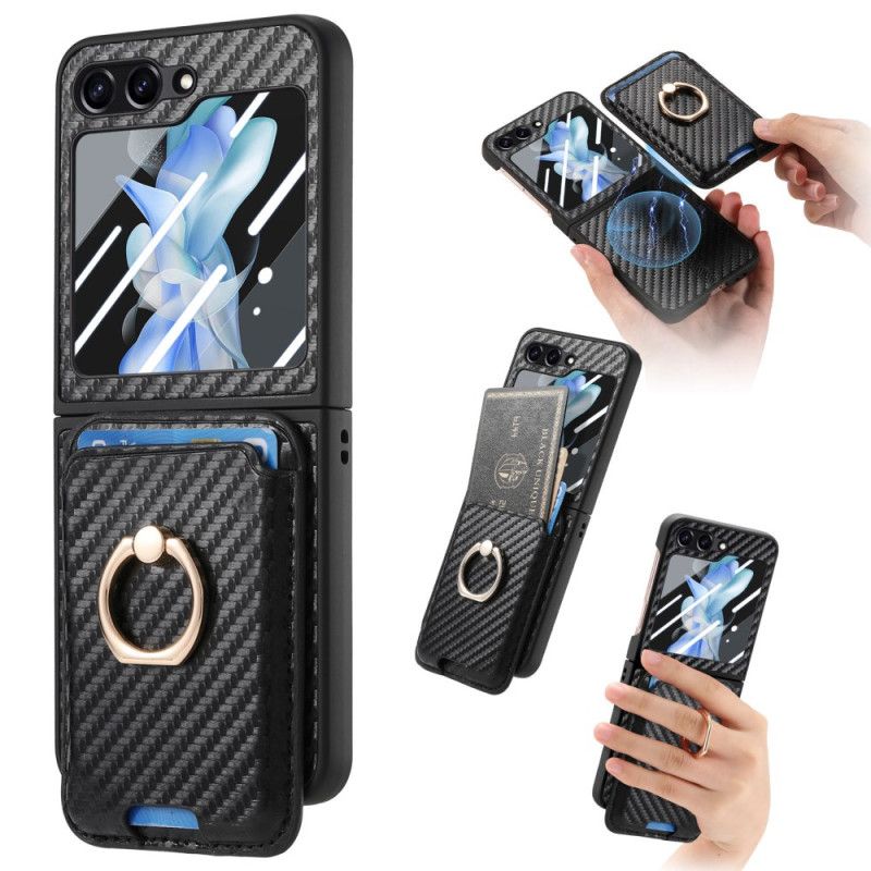 Cover Til Samsung Galaxy Z Flip 7 Fe Kortholder I Kulfiber