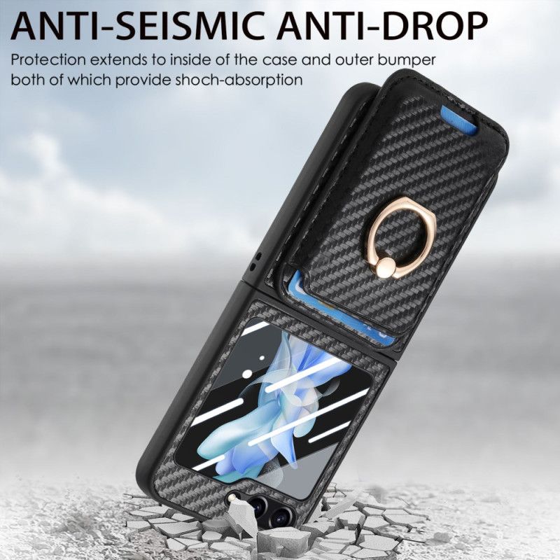 Cover Til Samsung Galaxy Z Flip 7 Fe Kortholder I Kulfiber