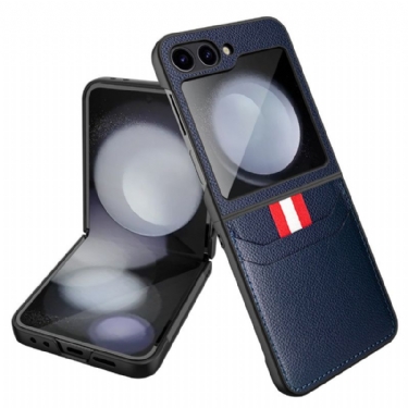 Cover Til Samsung Galaxy Z Flip 7 Fe Kortholder Med Litchitekstur
