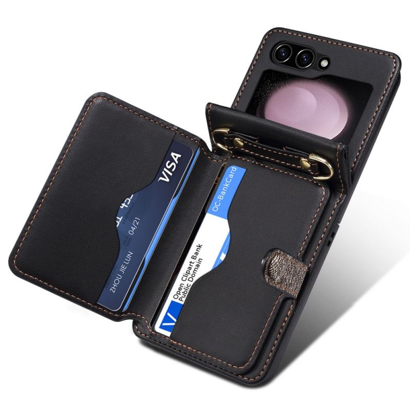 Cover Til Samsung Galaxy Z Flip 7 Fe Kortholder Og Snor