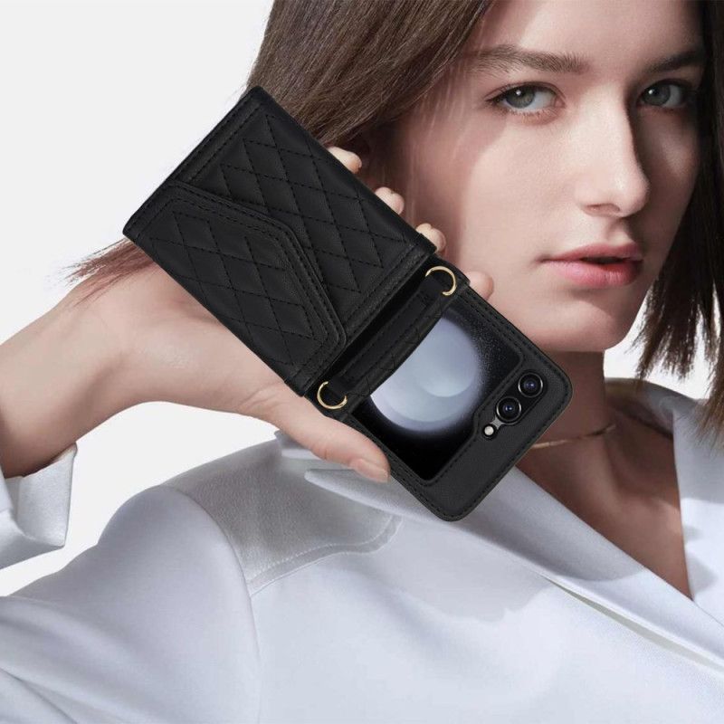 Cover Til Samsung Galaxy Z Flip 7 Fe Kortholder Skulderrem Og Snor