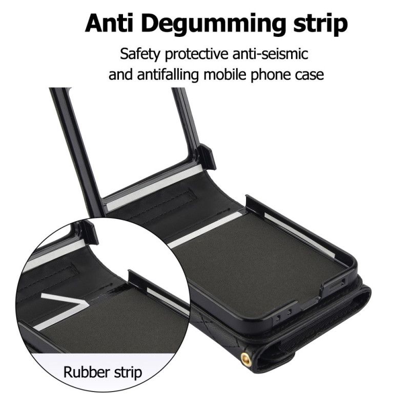 Cover Til Samsung Galaxy Z Flip 7 Fe Kortholder Skulderrem Og Snor