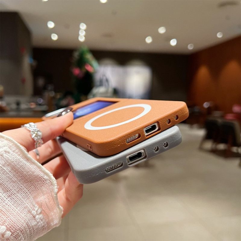 Cover Til Samsung Galaxy Z Flip 7 Fe Lædertekstur