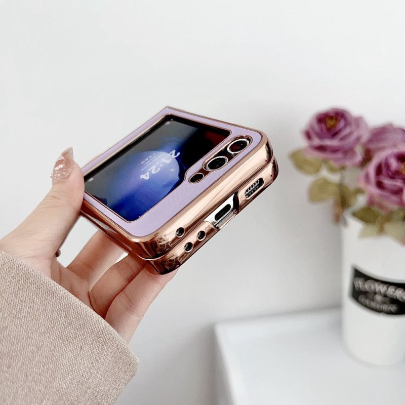 Cover Til Samsung Galaxy Z Flip 7 Fe Quiltede Kanter Med Metaleffekt