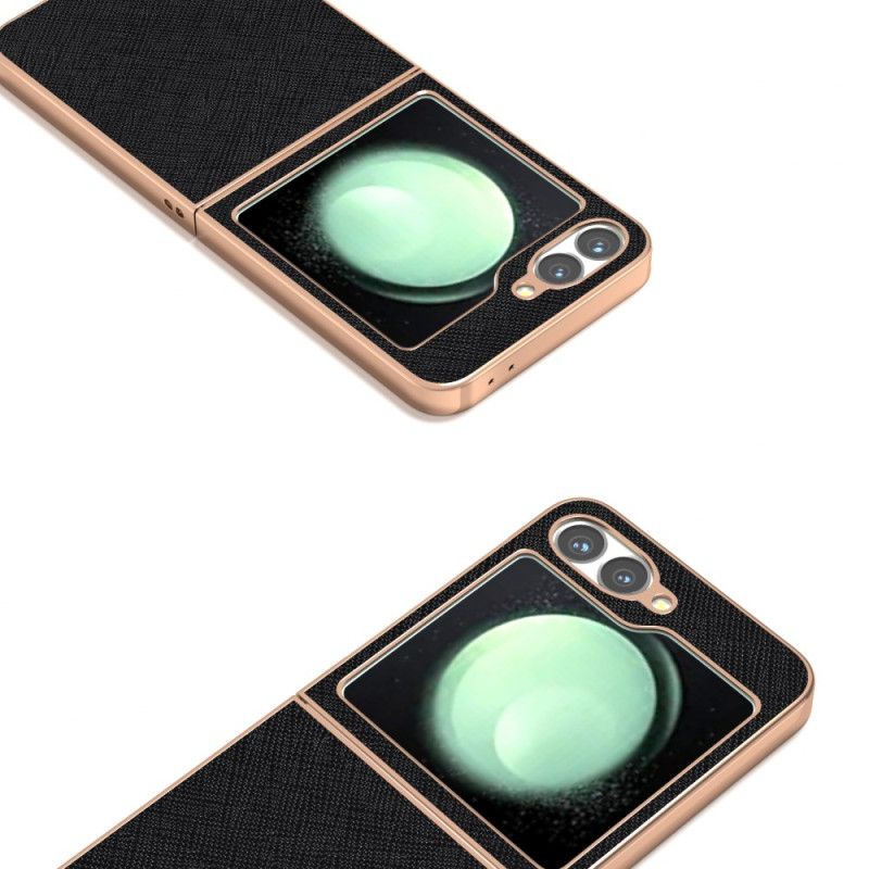 Cover Til Samsung Galaxy Z Flip 7 Fe Tekstureret Læder