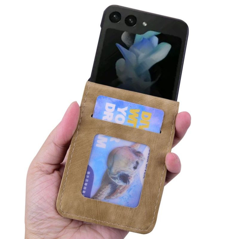 Etui Samsung Galaxy Z Flip 7 Fe Kortholder Med Kattemotiv