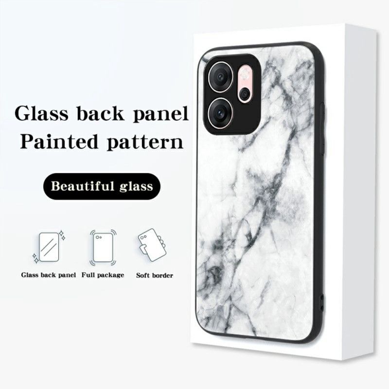 Cover Oppo Reno 14f 5g Marmoreret Hærdet Glas
