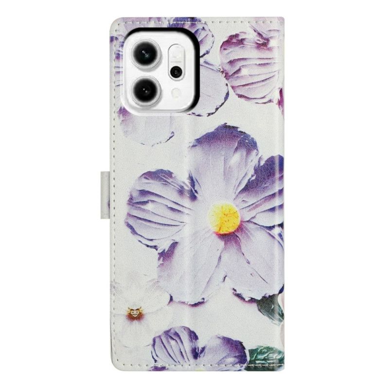 Flip Cover Oppo Reno 14f 5g Vintage Blomster