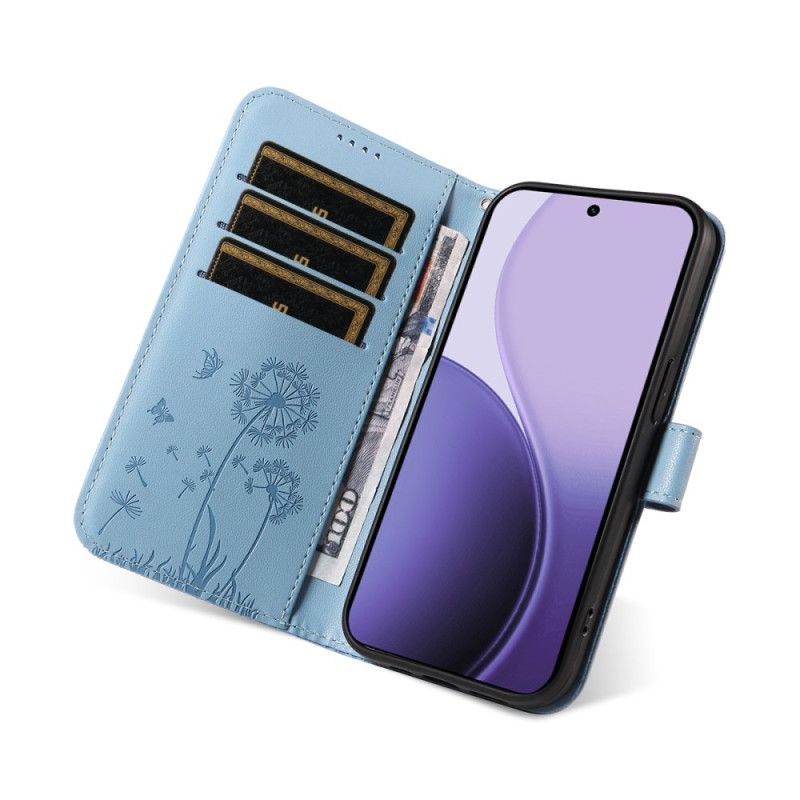 Flip Cover Til Oppo Reno 14f 5g Mælkebøtter Med Snor