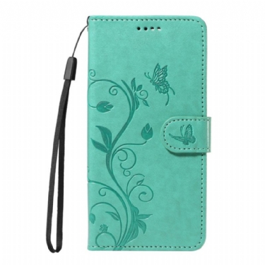 Læder Cover Oppo Reno 14f 5g Telefon Etui Små Blomster