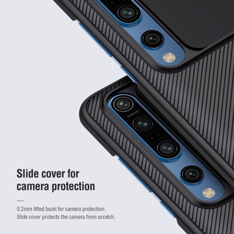 Cover Xiaomi Mi 10 / 10 Pro Hemming Knastskærm Med Bageste Linsedæksel